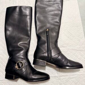 Tory Burch black tall boots size 7.5 and only wear few times
